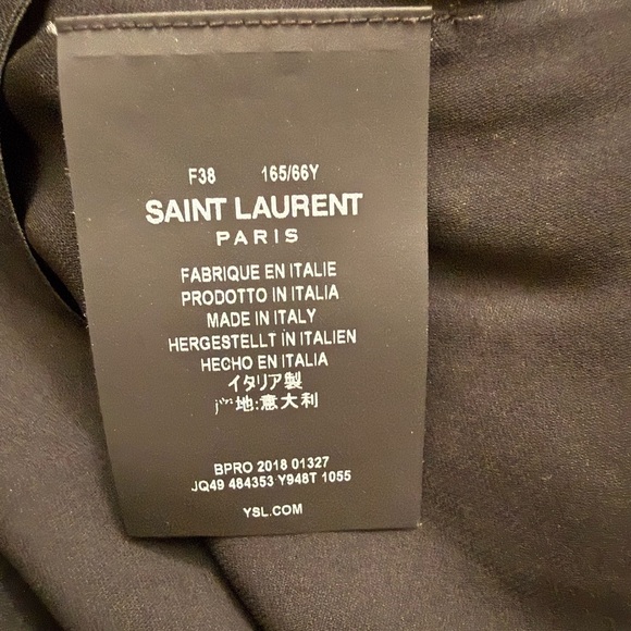 Saint Laurent Black and White Polka Dot Skirt - Picture 6 of 6